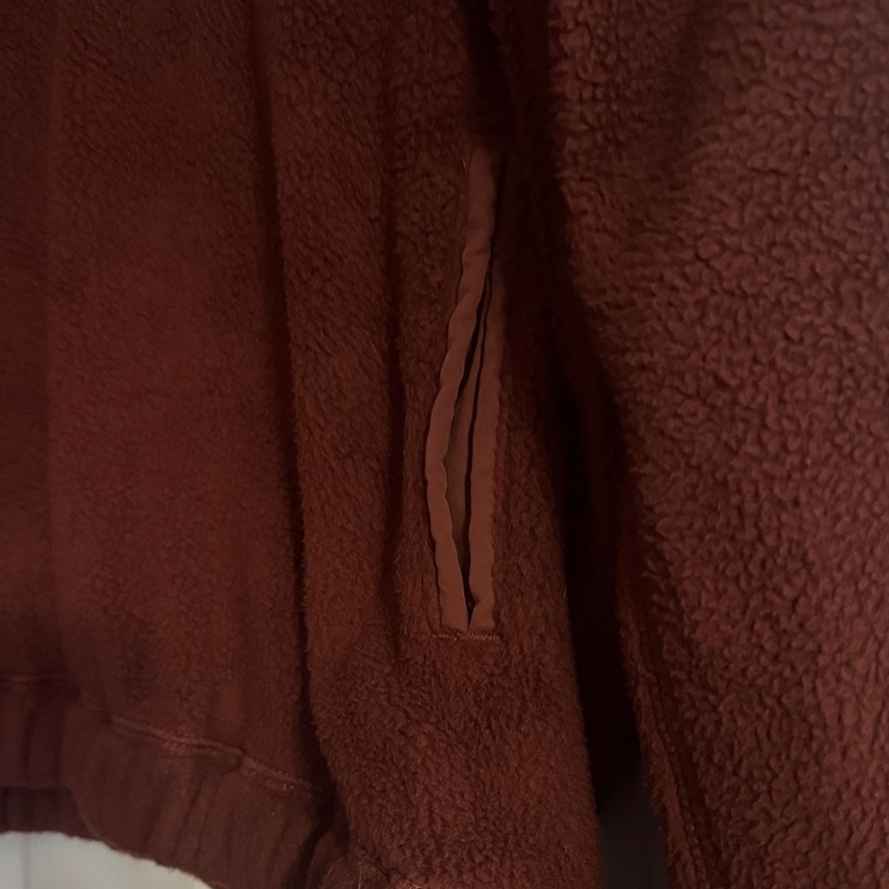 Abercrombie & Fitch Rust Fleece Quarter-Zip - Picture 3 of 3